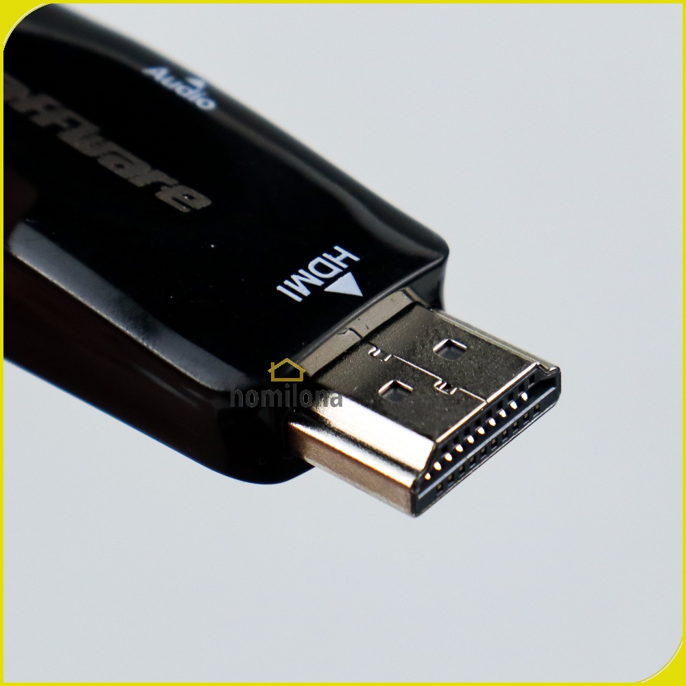 Adaptor HDMI ke VGA &amp; AUX 1080P - Taffware S-PC-0389 - Black