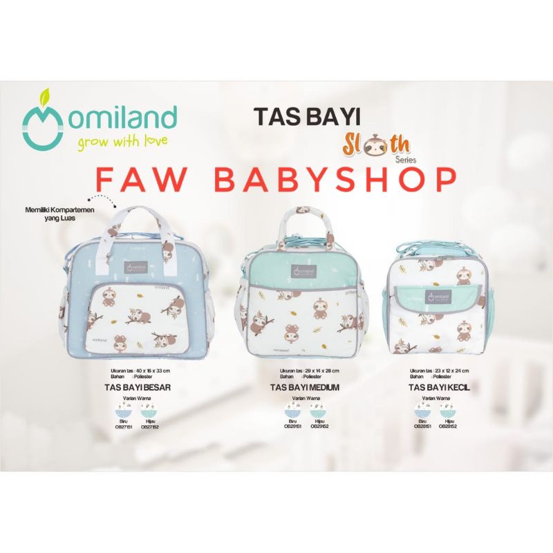 Omiland Tas Bayi Kecil Saku Print Sloth Series -28151-2