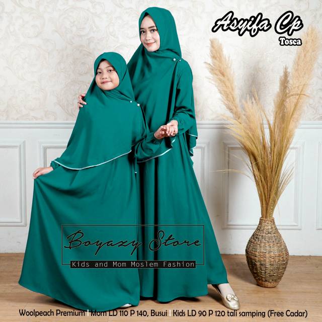 Gamis Syari Couple Ibu Anak Asyifa Original by Boyazy
