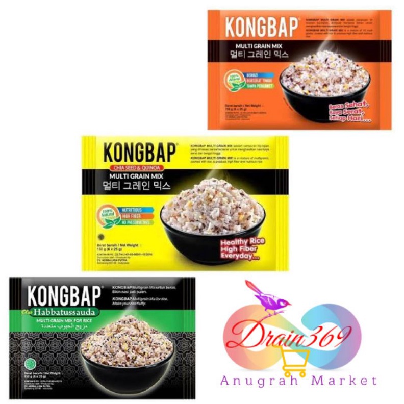 

Kongbap Multigrain Mix Beras Organik Pack 150 gr Natural Super Food