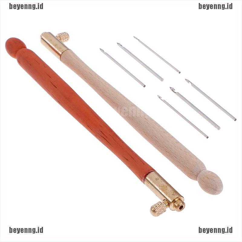 BEY French Embroidery Needles Hook with 3 Needles Bead Glitter Bead Embroidery Tool