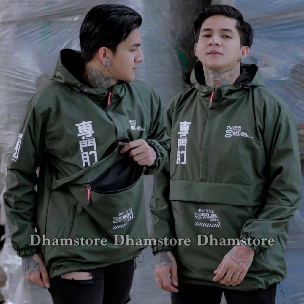 The Bojiel - Jaket Cougle Pria Jaket Parasut Jaket Outdoor Jaket Distro 082 Hijau