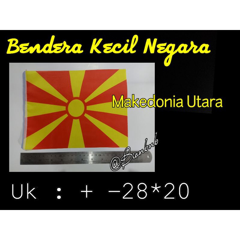 Bendera Negara Makedonia Utara Ukuran Kecil Bendera Piala Dunia Bendera aksesoris