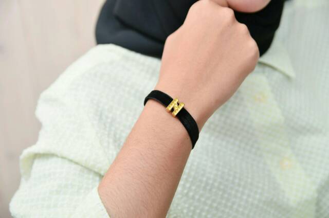 HURUF A HABIS. BUY 1 GET 1 (DAPAT 2 GELANG INISIAL) GOLDEN INITIAL BRACELET