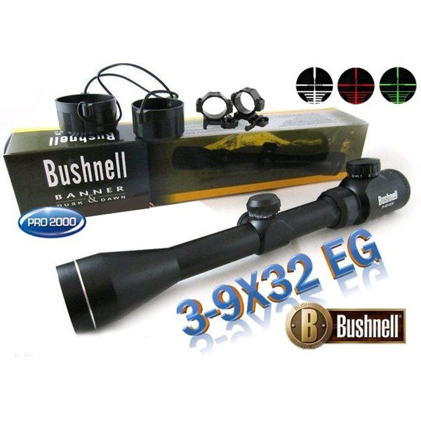 Bushnell 3-9x32 EG Banner Dusk &amp; Dawn Lighted Scope - Teleskop Senapan angin merk Bushnell 3-9X32 EG