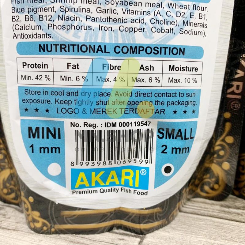 GAL pelet akari premium blue louhan pro 250gr louhan-channa-predator