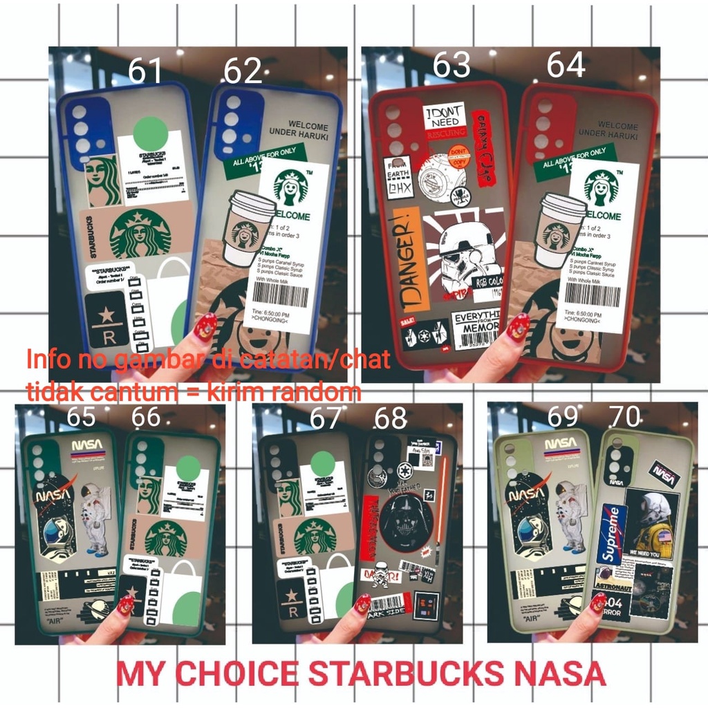 Case Hybrid Motif Nasa Starbuck Starwars OPPO F1S A59 A83 A95 4G A74 4G VIVO V20 V20 SE V21 5G X60 S
