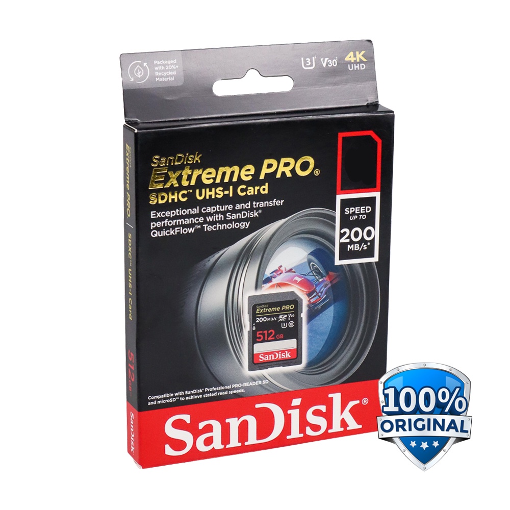 SD Card Memory Card SD Extreme Pro V30 U3 4K 1TB SDSDXXD-1T00 Sandisk