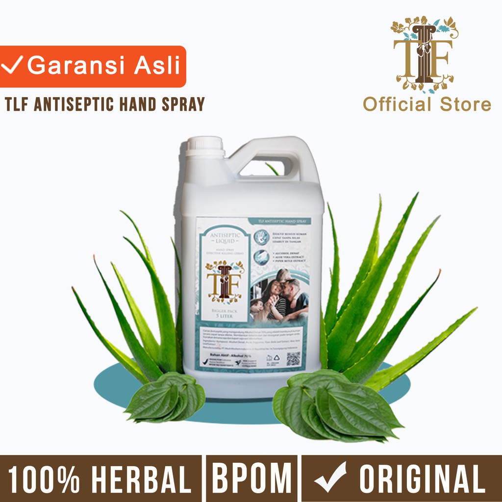 Hand Sanitizer Antiseptik 5 Liter TLF BPOM / Hand Sanitizer Liquid /Antiseptik Cair Alkohol Denat 70% TLF Hand Sanitizer Cair