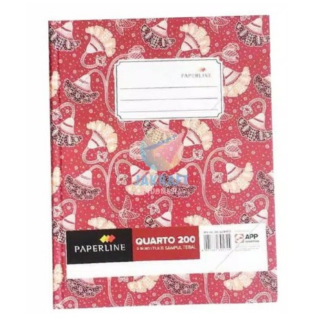 

ZG06 Buku Tulis Hardcover Paperline Quarto / Kuarto / Kwarto / Sampul Tebal 200 Lembar