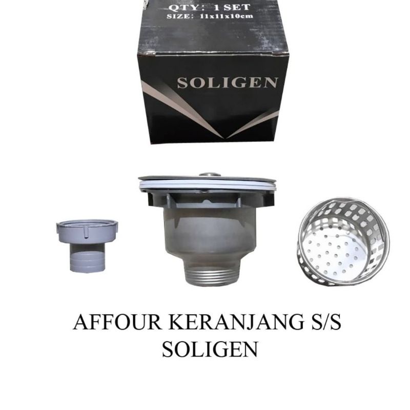 Afur Sink - Saringan bak cuci piring keranjang CLASSIC Stainless