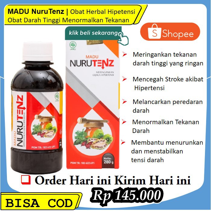 

Obat Hipertensi Madu Nurutenz Obat Herbal Hipetensi Obat Darah Tinggi Menormalkan Tekanan Darah