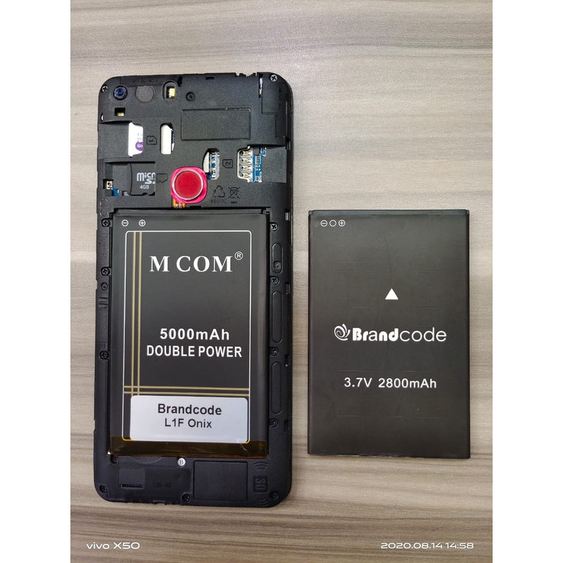 Battery Batre Baterai Double Power Mcom Brandcode Brancode Brand code L1F Onix