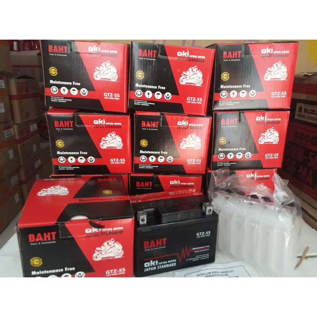 Jual Aki Motor Murah Accu Aki Kering Motor BAHT GTZ-5S Japan Standar 5