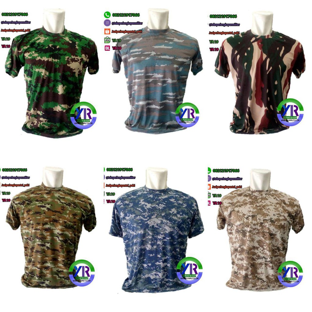 kaos loreng army polos / kaos loreng / kaos loreng murah