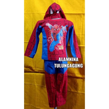 setelan Spiderman dan topeng