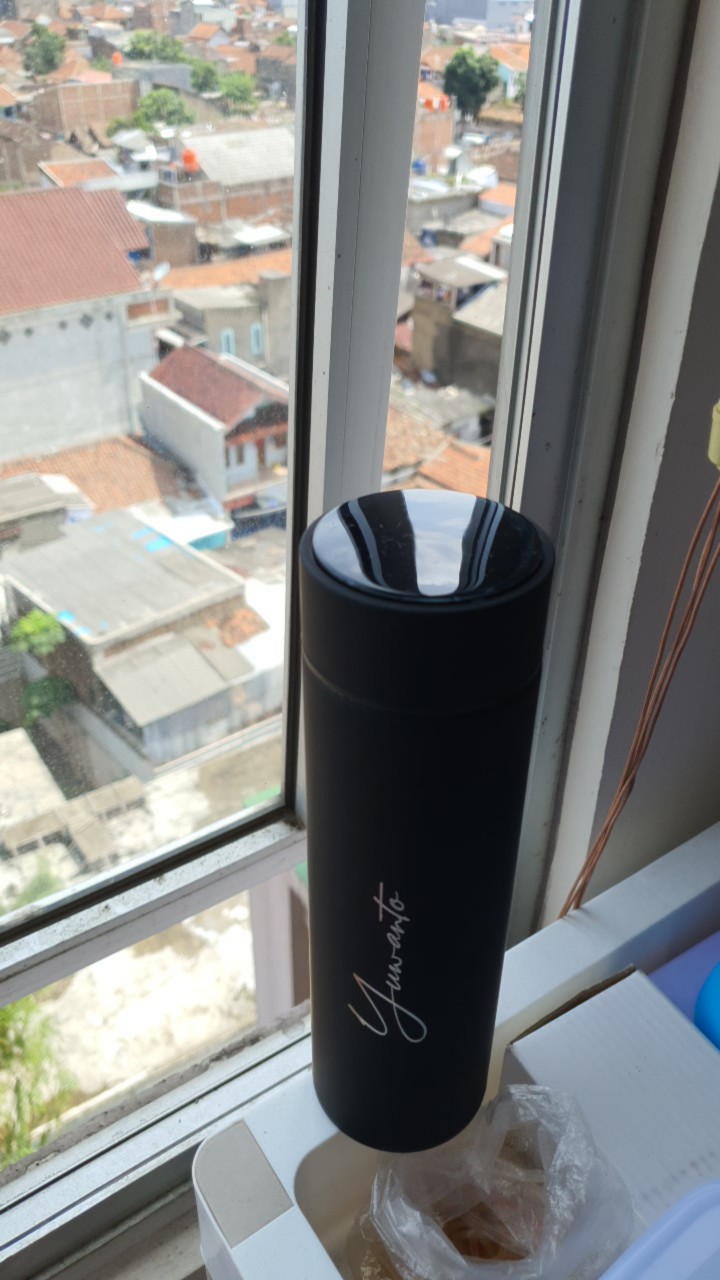 Neo Led Tumbler Custom Grafir Nama Logo Smart Temperature Termos Teh Kopi