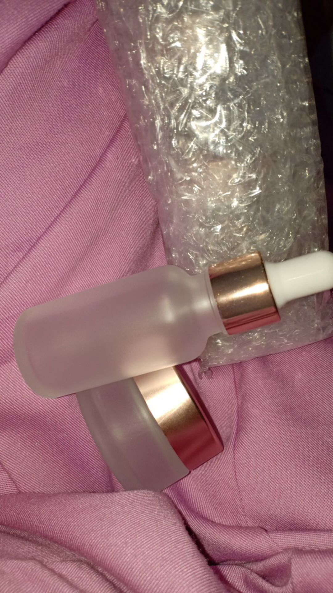 Botol Tetes Obat Cair 20ml Botol Serum 20 Ml Moon Frost White Rose Gold Botol Essential Oil