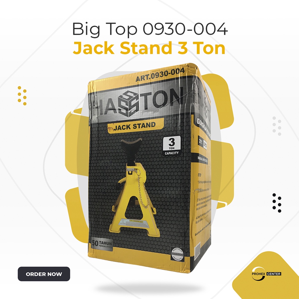 HASSTON 0930-004 Jack Stand 3 Ton - Tahanan Dongkrak Mobil