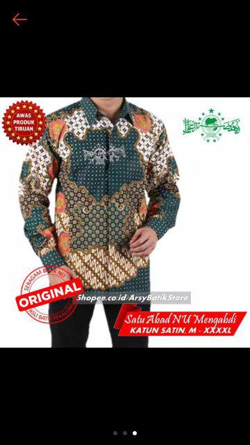 Baju Kemeja Batik Nu Saten Motif Lintang Songo | Satu Abad Terbaru Terlaris