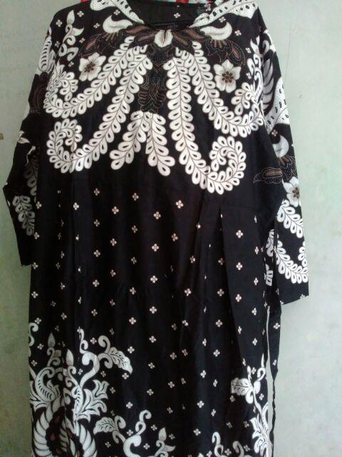 Big Size Jumbo Size Fit Xxl Ld 110 Cm Couple Batik Model Gamis Warna Hitam