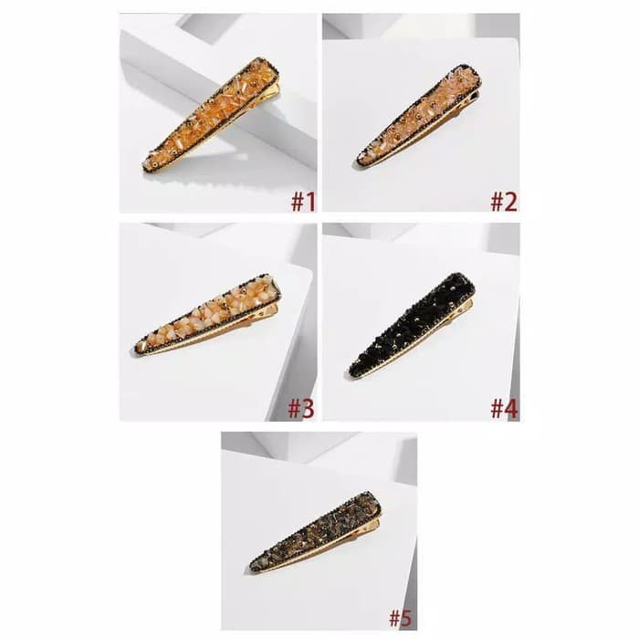 Jepit Rambut Korea Crystal / Simple Hairpin Hair clip JPCR-01