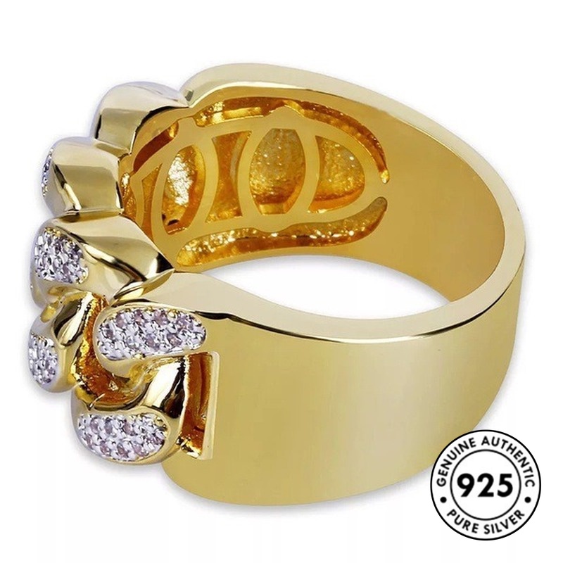 Cincin Lapis Emas 18k Bahan 925 Sterling Silver