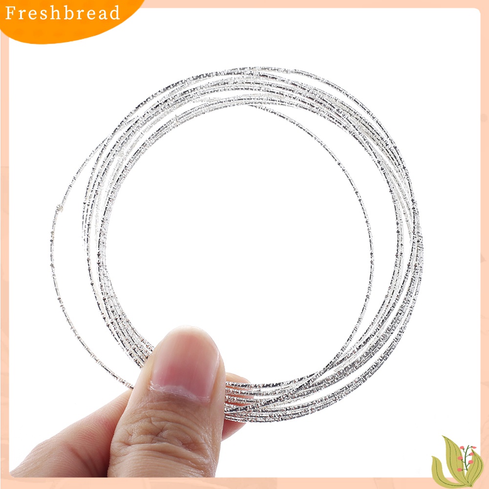 [TERLARIS]10Pcs/Set Women's Fashion Etched Dimpled Circle Bangles Bracelets Jewelry Gift