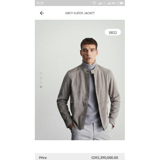 Dijual jacket suede shirt massimo dutti original Limited