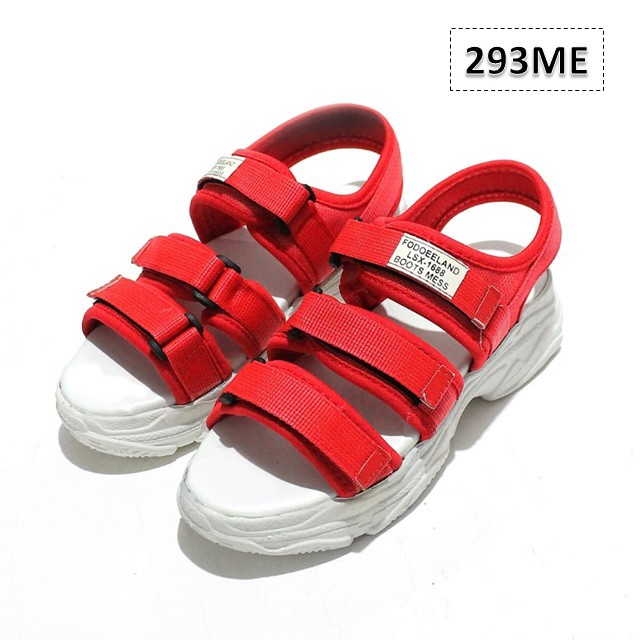 Sandal Tali Wanita Aime Korean Fashion Sol Tebal 4 Cm (KP92)-Merah