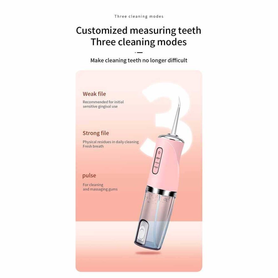 ORAL IRRIGATOR DENTAL WATER POWER FLOSS 4 PEMBERSIH GIGI RECHARGE