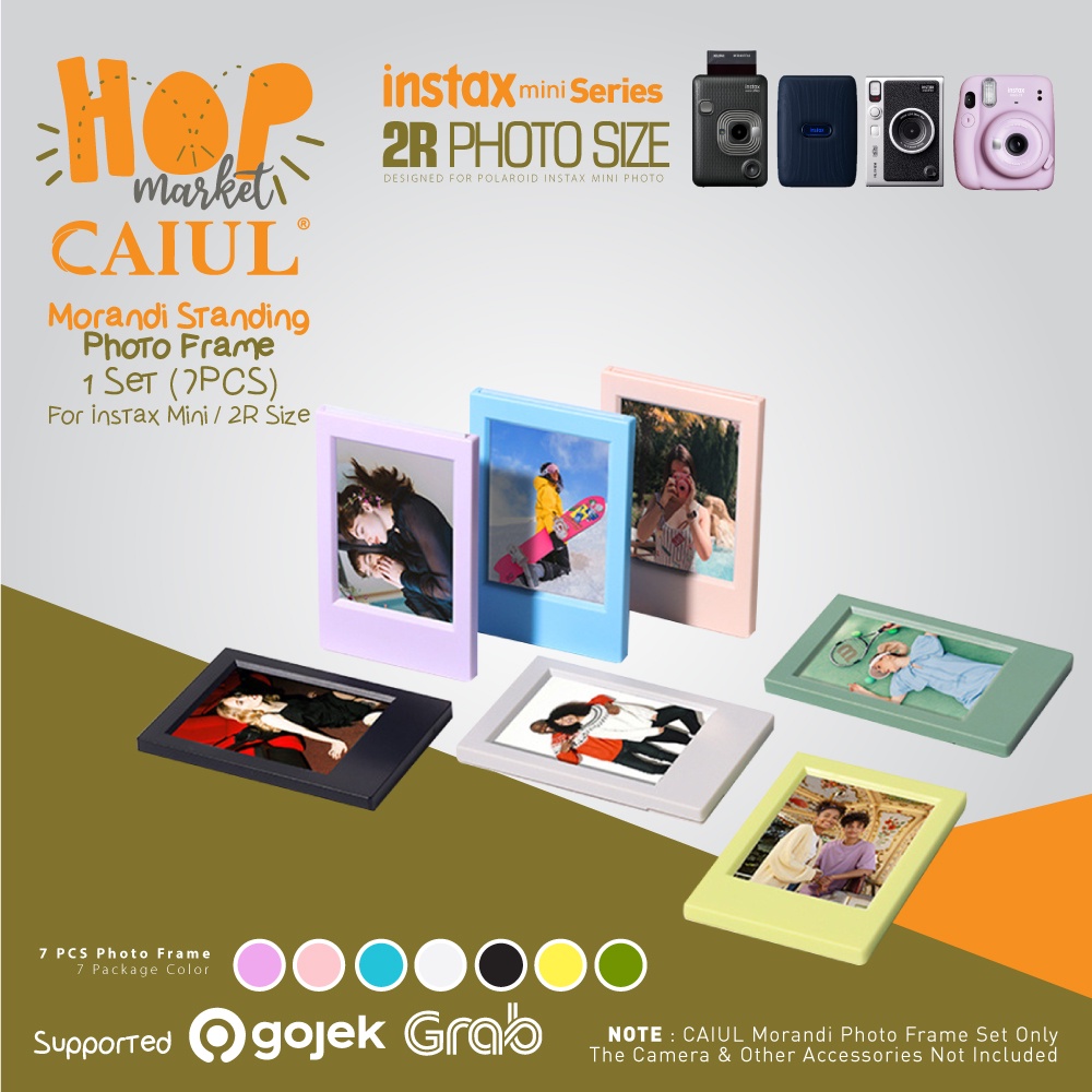 Jual Morandi Photo Frame Set (isi 7) Album Stand Tempat Foto Meja Size