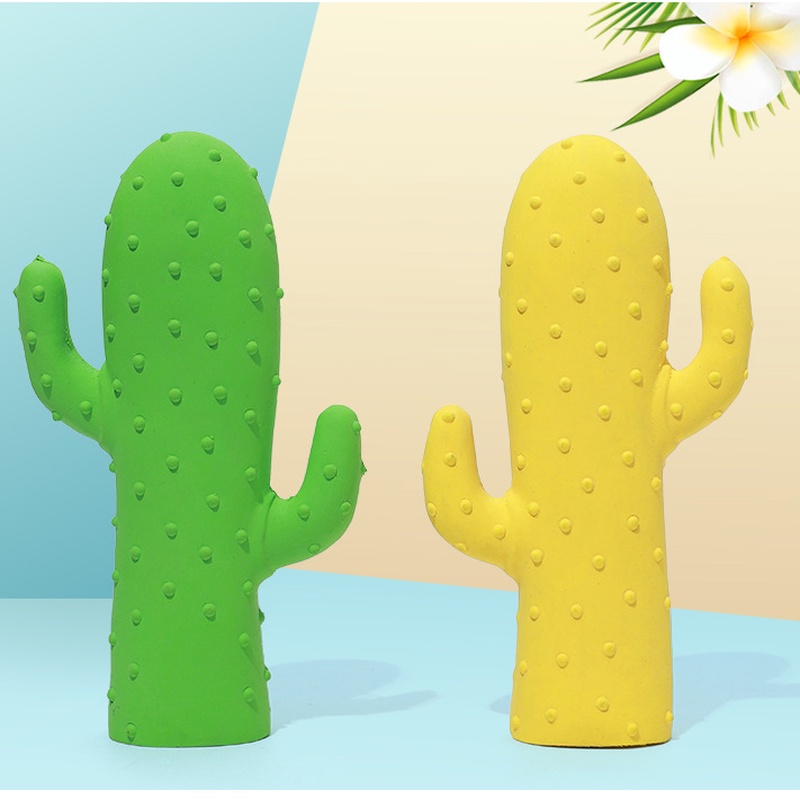 ★〓PetBest〓★ Puppy Dog Molar Cactus Latex Vocal Toy Pet Bite Resistant Vocal Toy