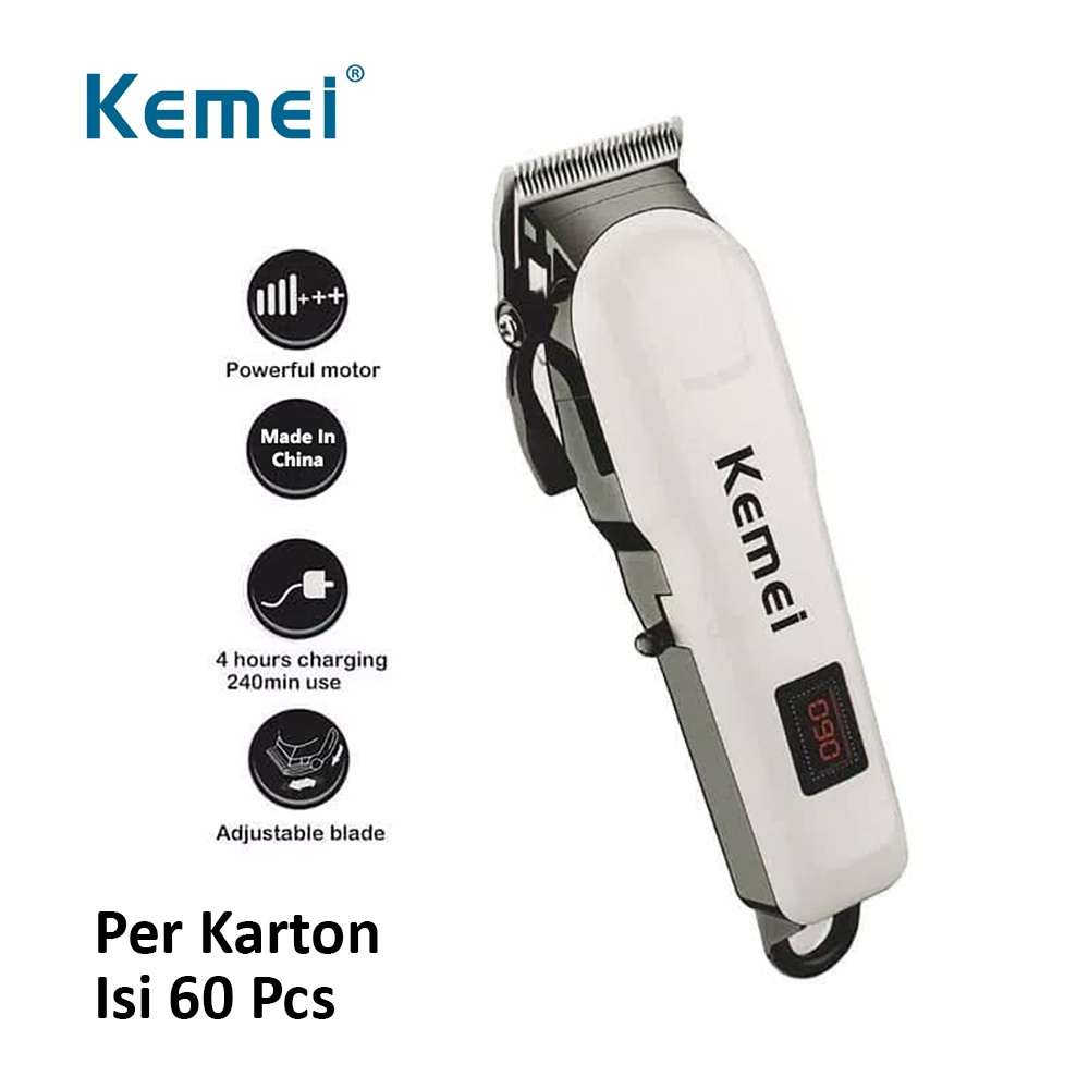 GROSIR Kemei KM-809A Hair Clipper Isi 40 Pcs Dus Karton Mesin Cukur Rambut