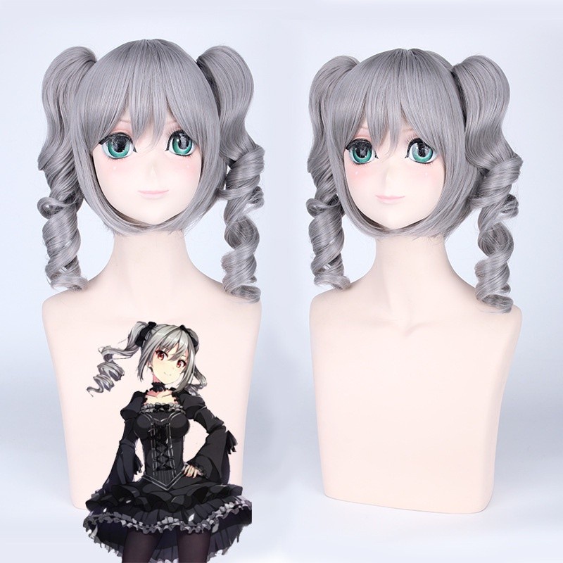 LOL-126 wig clip on rambut palsu cosplay kanzai ranko idol master