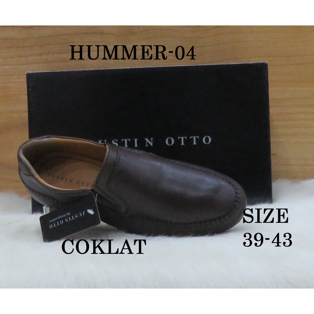 SEPATU CASUAL PRIA KULIT MEREK JUSTIN OTTO ART HUMMER-04 PRICE RP 740.900 BRAND ORIGINAL