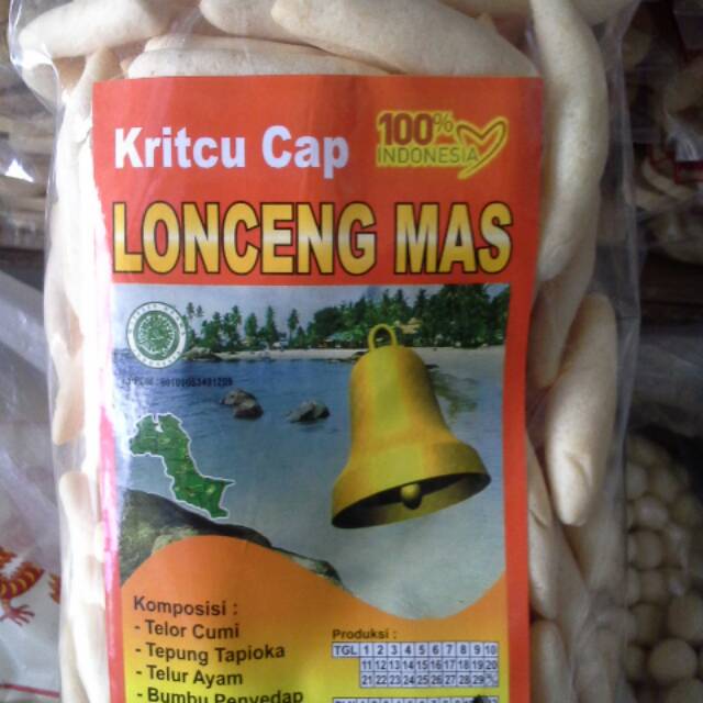 

Kerupuk kritcu telor cumi lonceng mas 250 gr