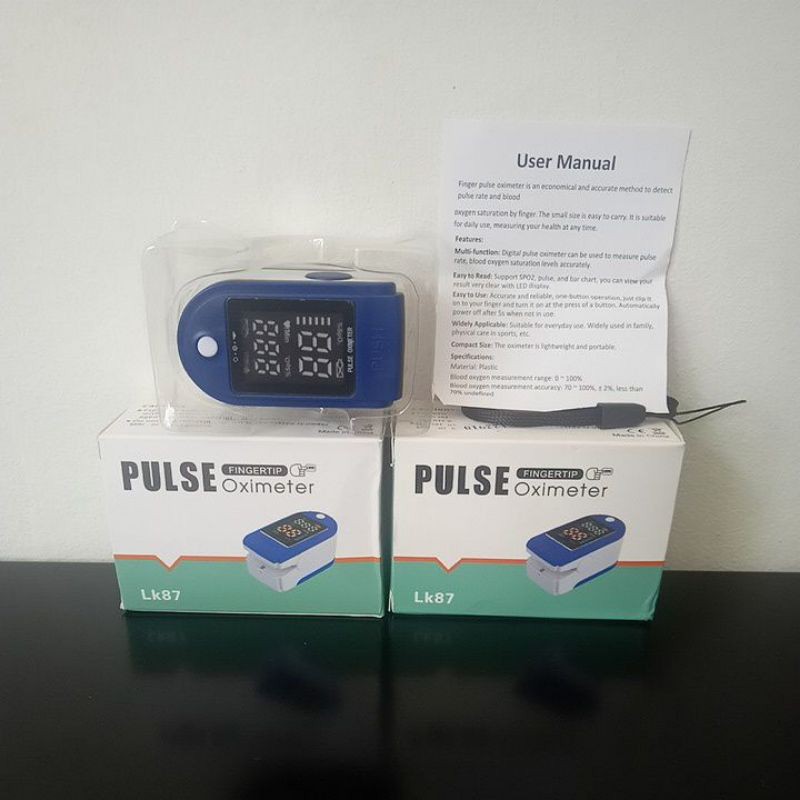 Fingertip pulse oxymeter Fingertip oximeter SpO2 LED Full Colour LK87