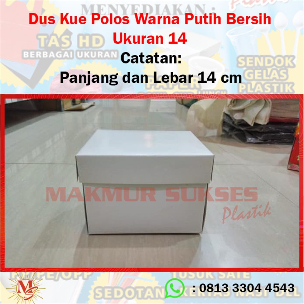 

Dus Kue Polos Warna Putih Bersih Uk 14 Berkualitas
