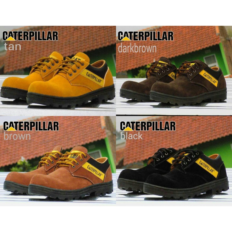 CUCI GUDANG - Sepatu Boots Pria Caterpillar SBY Sepatu Pria Safety Ujung Besi Kerja Outdoor Lapangan