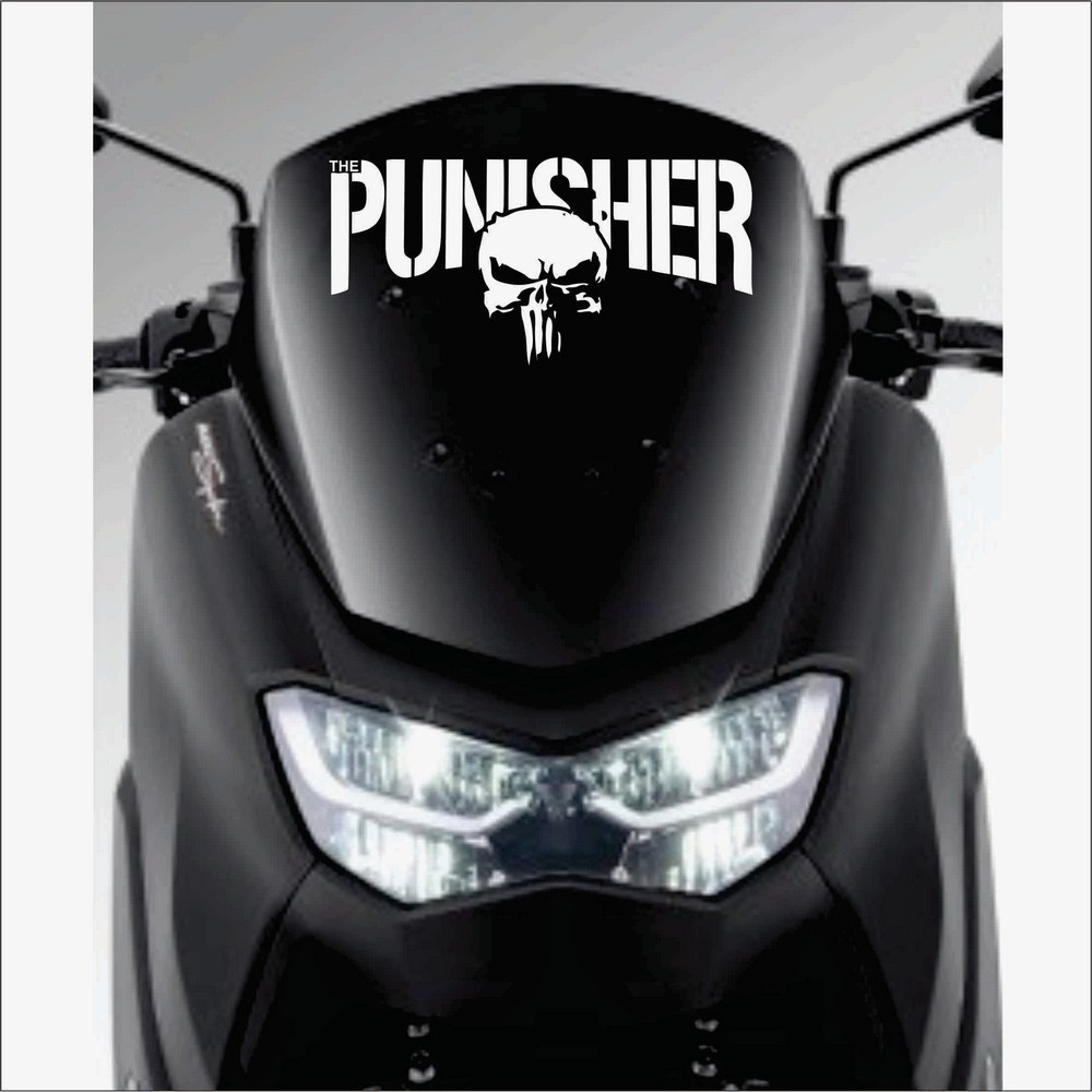 CUTTING STIKER MOTOR NMAX STIKER CUTTING NMAX STIKER LOGO THE PUNISHER KEREN