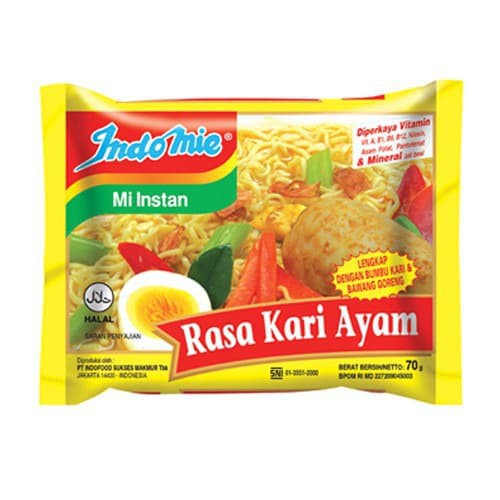 

Indomie Mie Kuah Kari Ayam 72gr