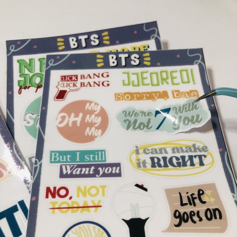 Bangtan stickers (kiss cut) - kulkit