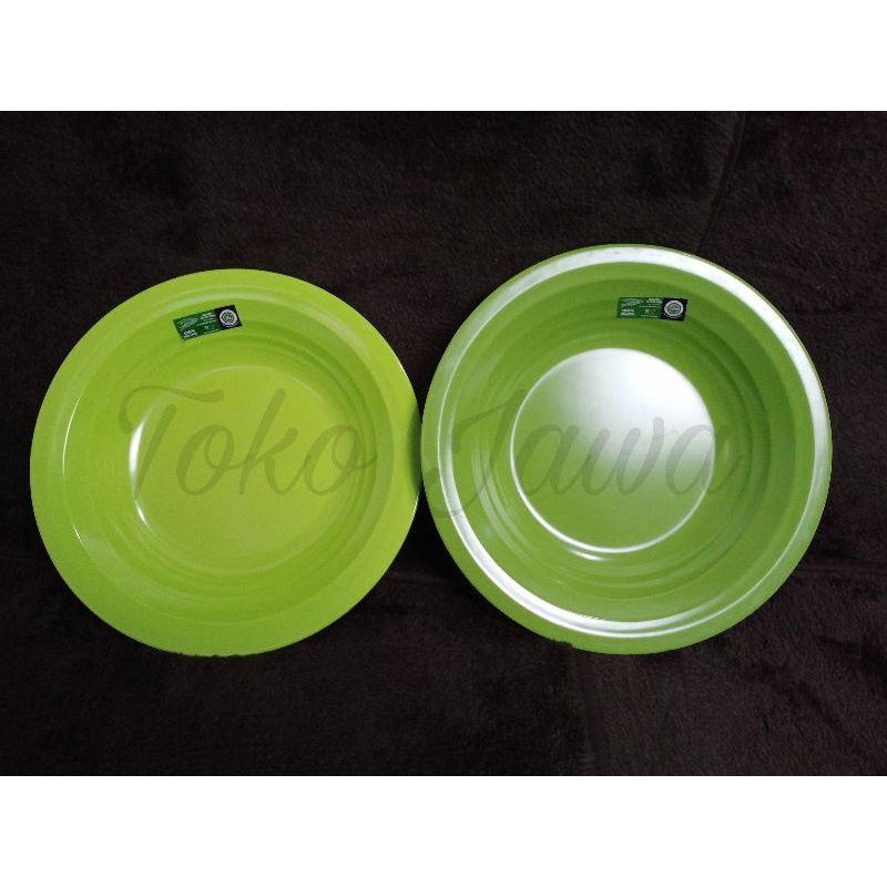 Piring Murah Piring Melamin Piring Ulir Datar P-1001 Golden Flying Fish 10 inch