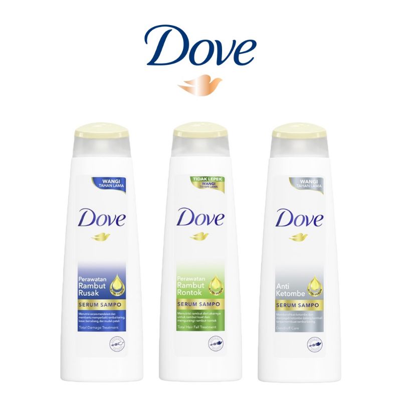 Dove Serum Shampoo 290ml, 135ml, 70ml Sampo Perawatan Rambut Rontok, Rusak Anti