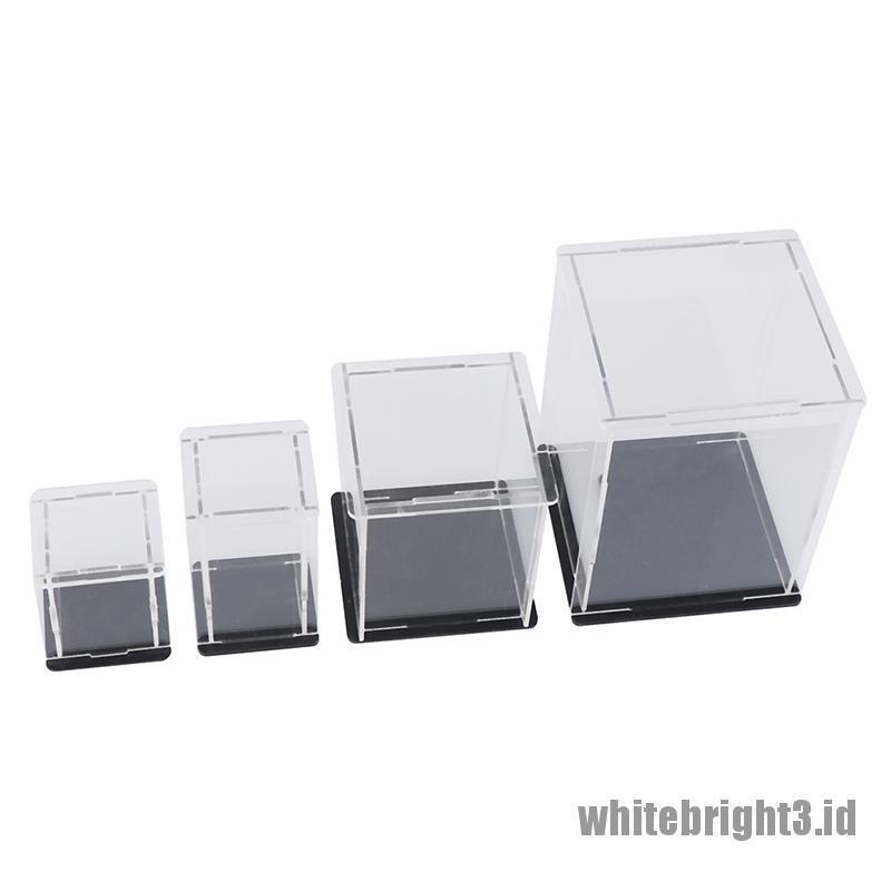 (white3) Kotak Display Akrilik Transparan Anti Debu / UV