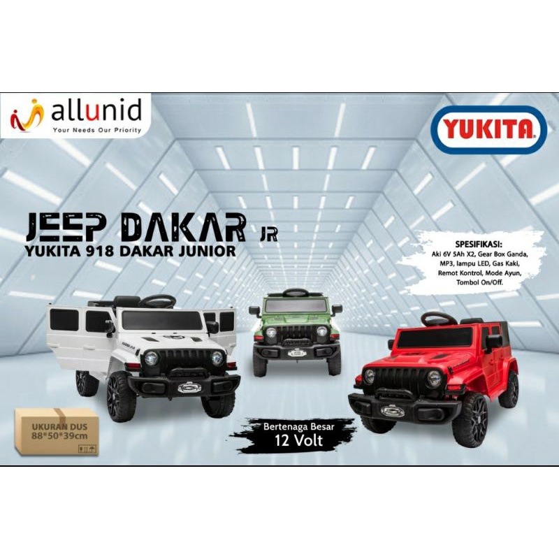 Mobil aki anak jeep Dakar Yukita 918 DAKAR JUNIOR