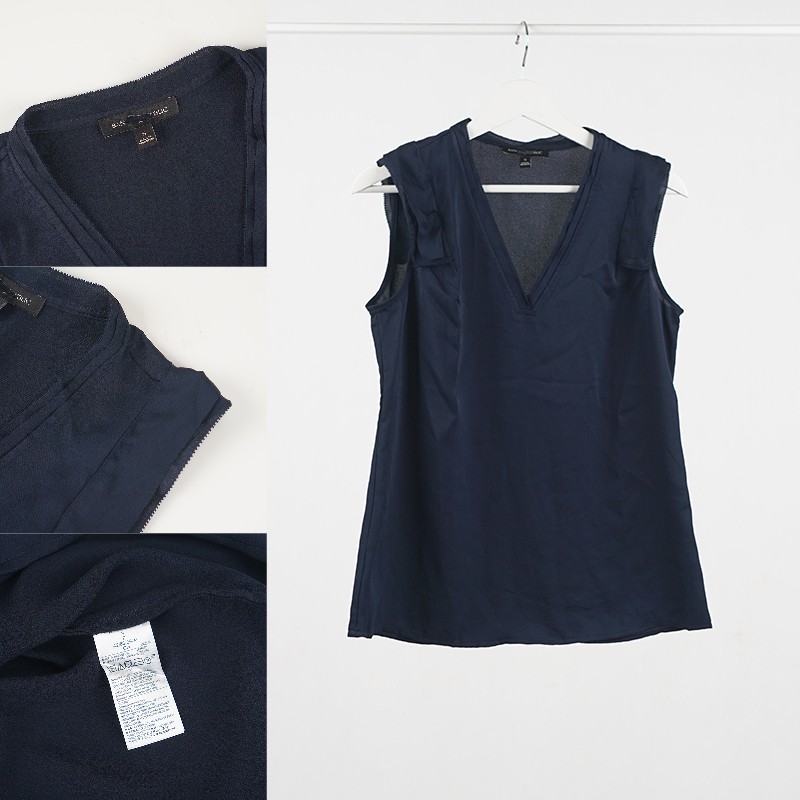 Blouse Wanita- Sleeveless V-Neck Loose Fit [CG-BRP 13]-CG-BRP 13 Navy