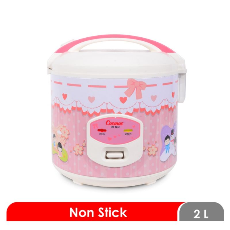 Rice Cooker Magic Com Cosmos Anti Lengket Kapasitas 2 Liter CRJ-3232 / CRJ 3232