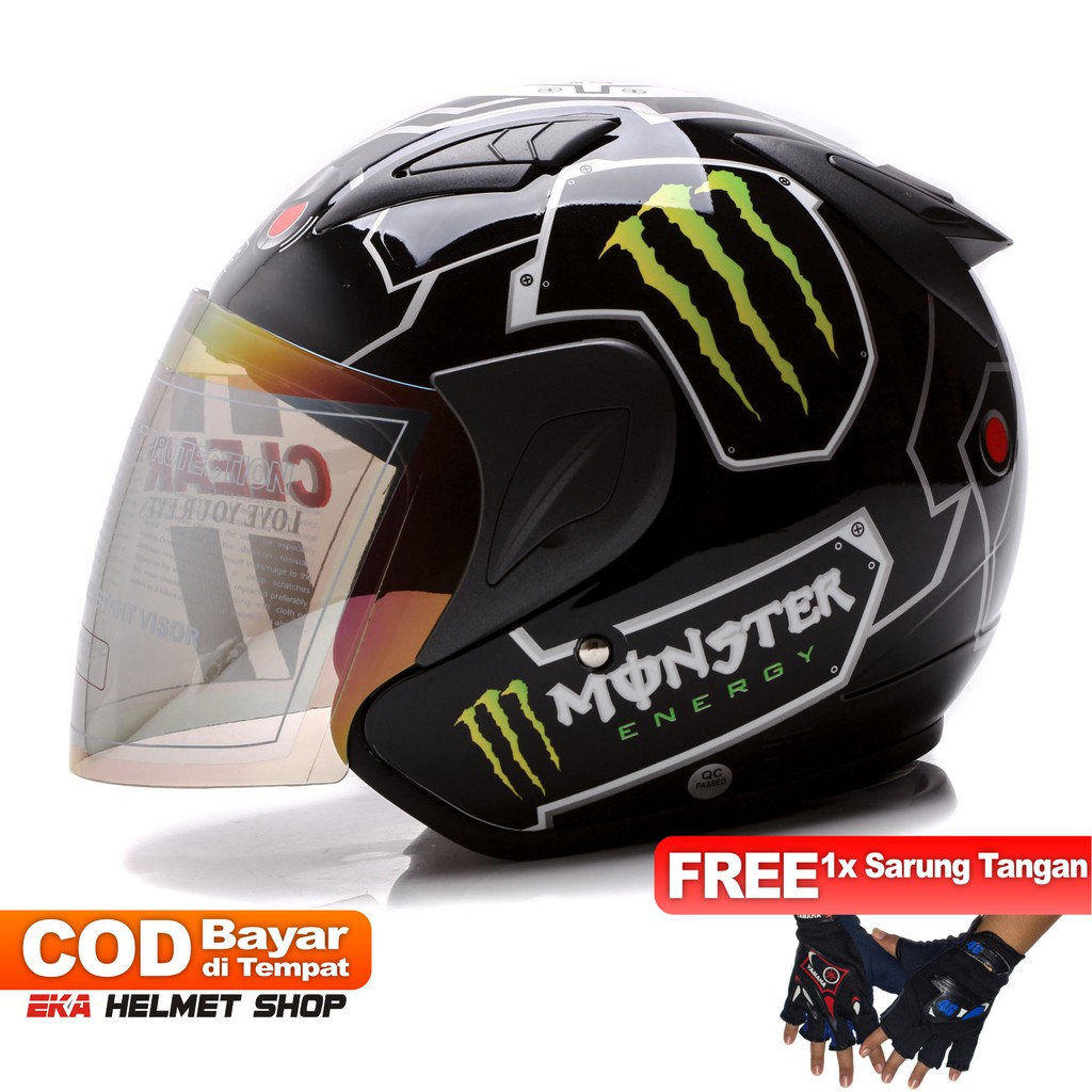 [Helm Dewasa] MSR Helmet Javelin - Monster - Hitam + Promo Gratis Sarung Tangan